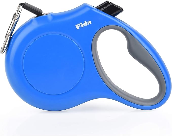Fida Retractable Dog Leash, 16 ft Dog Walking Leash for Small Dogs up to 26lbs, Soft Grip, Tangle Free, Blue Fida