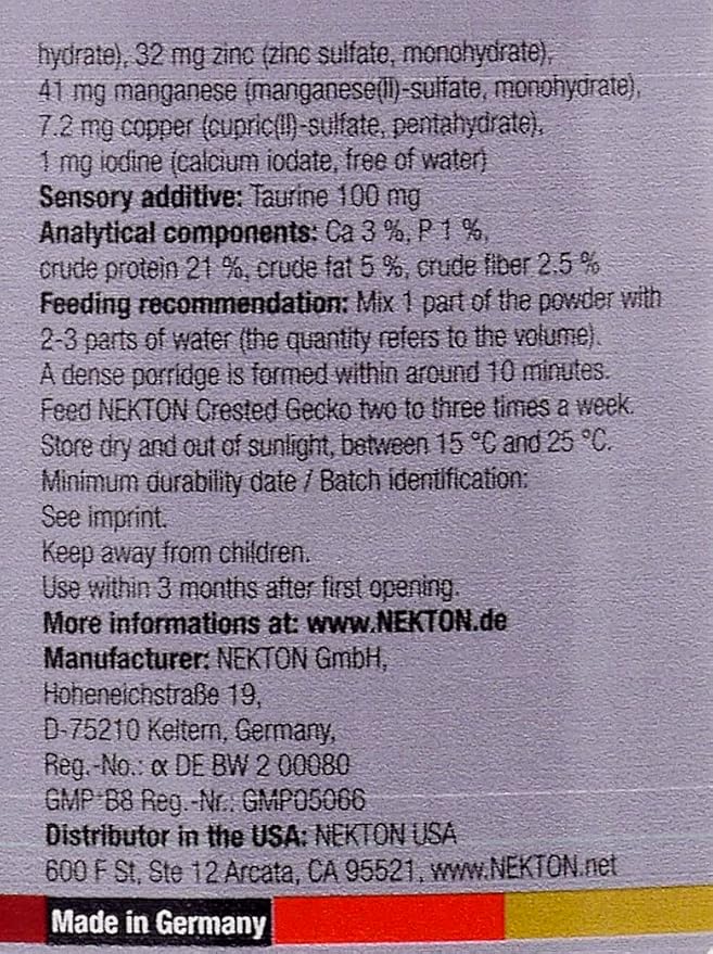 Nekton Crested Gecko Fig for Growth and Breeding 100g (3.53oz) NEKTON
