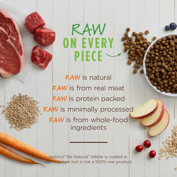 Instinct Be Natural Real Beef & Barley Recipe Natural Dry Dog Food, 25 lb. Bag - PAWPICO