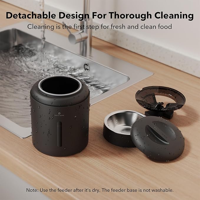 PETLIBRO Automatic Cat Feeder, 5G WiFi Automatic Dog Feeder with Freshness Preservation, 5L Timed Cat Feeder with Low Food Sensor, Up to 10 Meals Per Day, Granary Pet Feeder for Cats, Black - PAWPICO