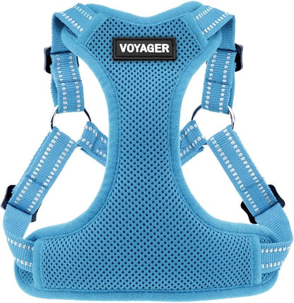 Best Pet Supplies Voyager Adjustable Dog Vest Harness Breathable No Pull Harness for Small, Medium, Large Dogs, Harness for Walking, Jogging, Easy Step-In, Reflective Stripes - (Baby Blue), XL BestPetSuppliesLLC
