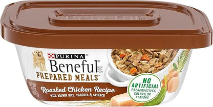 Purina Beneful Gravy Wet Dog Food, Prepared Meals Roasted Chicken Recipe - (8) 10 oz. Tubs - PAWPICO