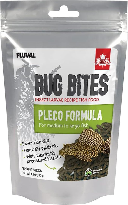 Fluval Bug Bites Bottom Feeder Fish Food, Sticks for Medium to Large Sized Fish, 4.59 oz., A6587 Fluval