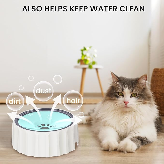 Dog Water Bowl No Spill 70oz/2L Large Capacity Dog Water Bowl Dispenser Non Slip No Splash Dog Water Bowl Pet Slow Feeder No Drip Dog Water Bowl on Vehicle Slow Water Bowl for Dogs and Cat Green - PAWPICO