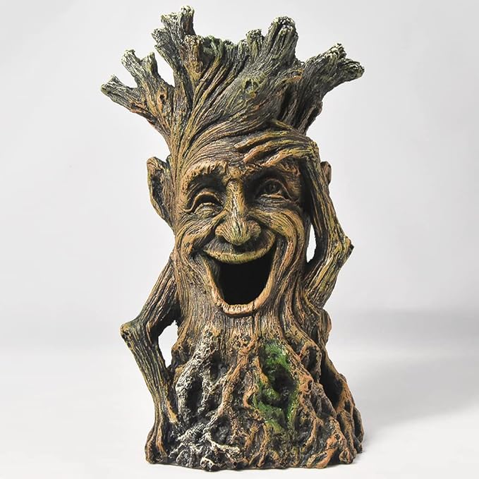 Fish Tank Accessories-Hollow Tree Trunk Aquarium Decorations Disney Aquarium Decorations for Betta Hideout Caves Large Aquarium Décor Thematic Ornaments PTFJZ