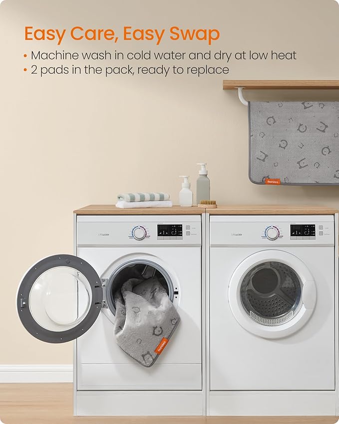 Feandrea Washable Pee Pads for Dogs, 2 Pack, Reusable Dog Pads, 60 x 48 Inches, XL, Waterproof Pet Training Pads, Leakproof, Non-Slip, Super Absorbent, for Dogs, Cats, Rabbits, Dove Gray UPTD004G01 - PAWPICO