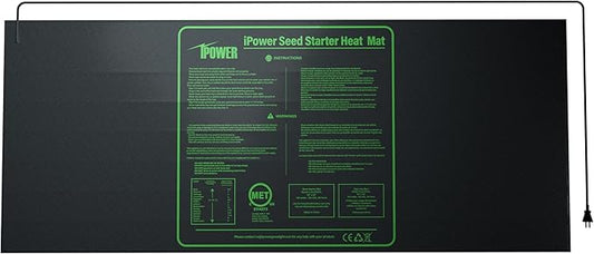 iPower 48" x 20" Waterproof Durable Seedling Heat Mat Warm Hydroponic Plant for Indoor Gardening Germination Starting iPower
