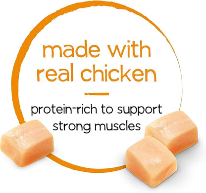 Purina Beneful Infused Wet Pate Dog Food with Real Chicken, Carrots and Spinach, with Fish Oil for Dogs - (8 Packs of 3) 3oz. Sleeves - PAWPICO