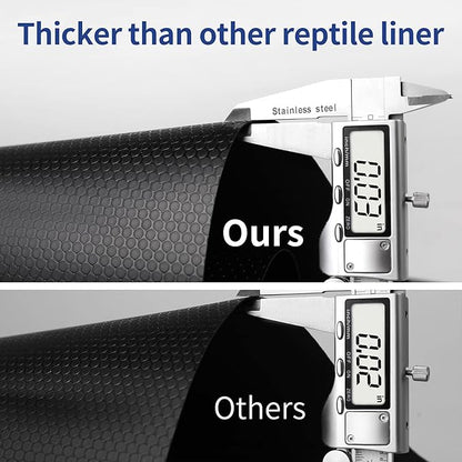 Bearded Dragon Tank Accessories, Reptile Carpet Bedding, Non-Adhesive Reptile Mat Warming Reptile Terrarium Liner Substrate for Leopard Gecko, Snake, Lizard, Tortoise, Iguana Black(18"x72") SISIPAILIFE