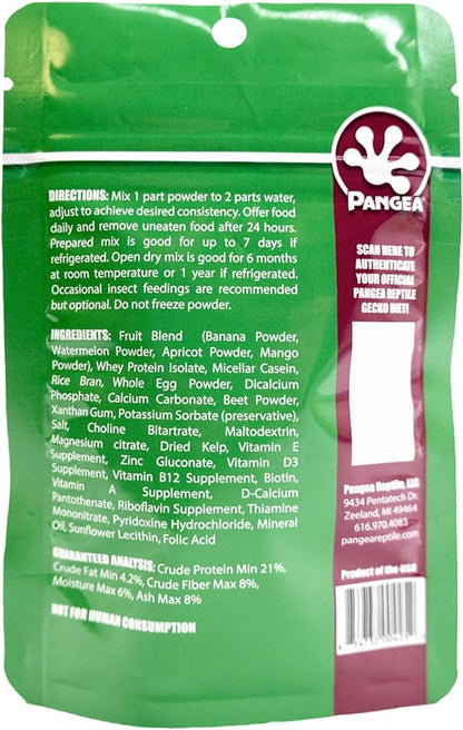 Pangea Gecko Diet with Watermelon 2 oz PangeaReptile