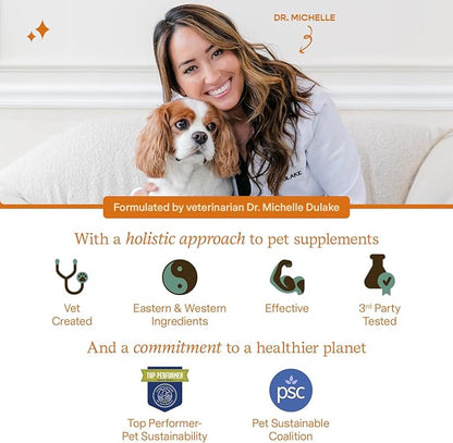 Fera Pet Organics Pumpkin Plus Fiber Supplement for Pets - Vet Created - Dog & Cat Regularity & Gut Function - Organic Pumpkin Seeds, Flax Seeds - 90 Scoops FeraPets