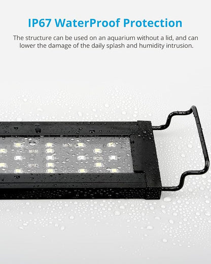 NICREW SkyLED Plus Aquarium Plant Light, Freshwater Fish Tank Light with Ramp Up and Dim Down, Spectrum Adjustable and Lighting Schedule Programmable with Controller, 36-48 Inches, 36 Watts NICREW