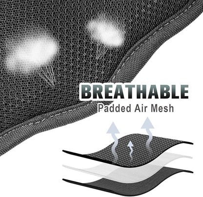 BARKBAY No Pull Dog Harness Large Reflective Dog Harness with Front Clip and Easy Control Handle for Walking Training Running with ID tag Pocket(Black,M) - PAWPICO