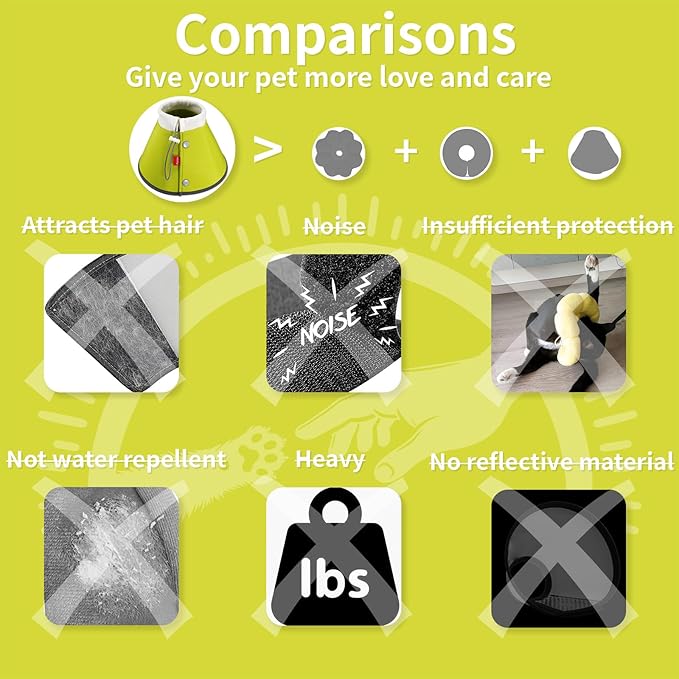 Agape Soft Dog Cone for Small Dogs & Cats, Comfy Dog Recovery Collar After Surgery, Adjustable E Collar Alternative to Stop Licking, Protective Elizabethan Collar for Pup&Kitty, Comfortable Dog Cones Agape