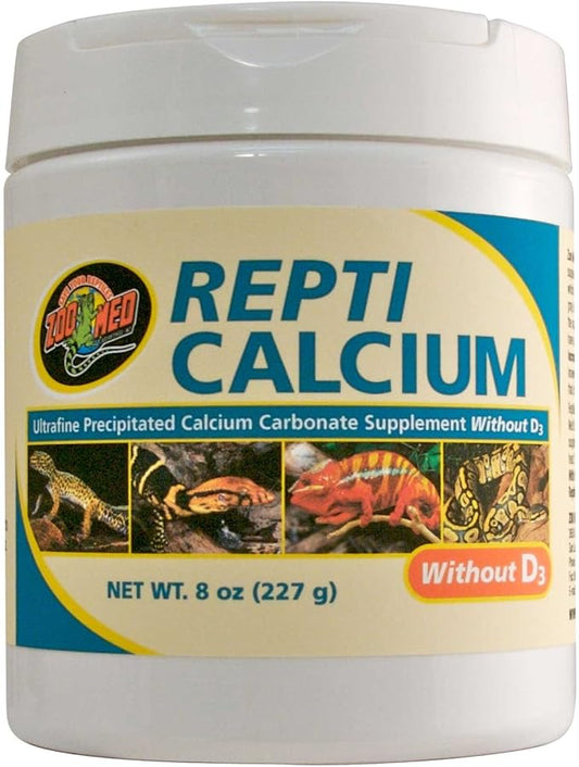Zoo Med Reptile Calcium without Vitamin D3, 8-Ounce ZooMed