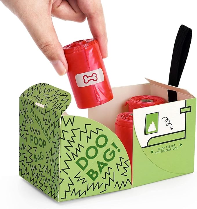 FLUSHABLE dog poop bag - 100% biodegradable - 100% water soluble dog waste bag - eco friendly - PAWPICO