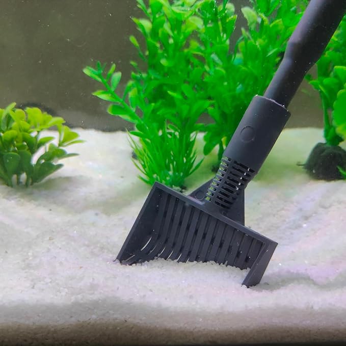AQUANEAT Fish Tank Cleaning Tools, 6 in 1 Aquarium Cleaning Tools, Including Algae Scraper, Sponge Pad, Fish Net, Gravel Rake and Cleaning Brush Aquaneat