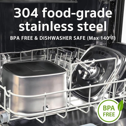 Veken Innovation Award Winner Stainless Steel Cat Water Fountain, 95oz/2.8L Automatic Pet Fountain with 6 Replacement Filters & 6 Pre-Filter Sponges & Silicone Mat for Cats, Dogs (Silver) - PAWPICO