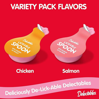Hartz New Delectables Lickable Spoon Interactive Lickable Cat Treats for Quick & Easy Bonding, Variety Pack 32ct Hartz