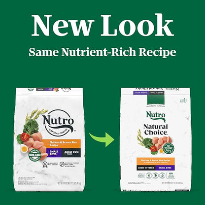 Nutro Natural Choice Small Bites Adult Dry Dog Food, Chicken and Brown Rice Recipe, 13 lbs. - PAWPICO