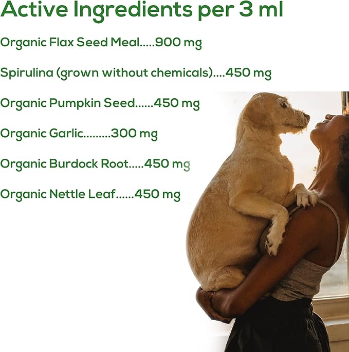 Animal Essentials Herbal Green Alternative for Dogs & Cats - Super Greens Powder Herbal Supplement with Spirulina, Antioxidants, Chlorophyll - 12 Oz AnimalEssentials