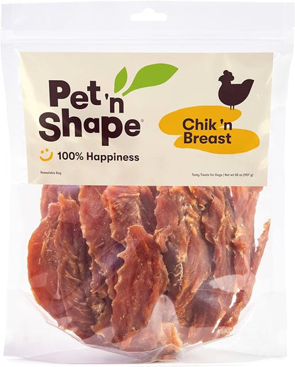 Pet 'n Shape Chik 'n Breast Jerky Dog Treats - 2 Pound - PAWPICO