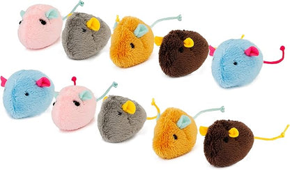 Hartz Cattraction with Silver Vine & Catnip Crinkle Mice, 10 Count - PAWPICO