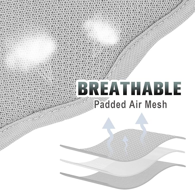 BARKBAY No Pull Dog Harness Large Reflective Dog Harness with Front Clip and Easy Control Handle for Walking Training Running with ID tag Pocket(Grey,L) BARKBAY