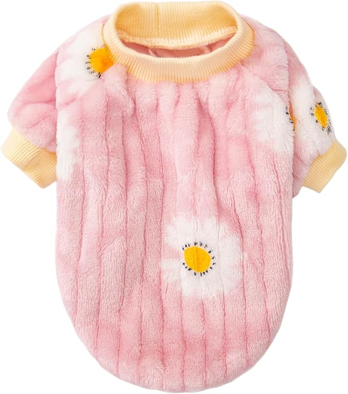 FabriCastle Dog Sweater, Pack of 2 or 3, Dog Clothes, Dog Coat, Dog Jacket for Small or Medium Dogs Boy or Girl, Ultra Soft and Warm Cat Pet Sweaters (Pink,Violet,Yellow, Medium) - PAWPICO
