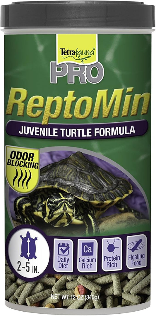 Tetra TetraFauna PRO ReptoMin Pro Sticks Juvenile Turtle Formula Daily Diet for Aquatic Turtles, 12 oz Tetra