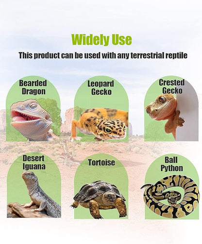 Bearded Dragon Tank Accessories, Reptile Substrate Floor, Leopard Gecko Tank Liner Mat for 40 Gallon, 20 Gallon, 50 Gallon,75 Gallon Lizard Tank, Black Helidrago