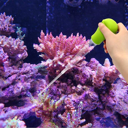 SLSON Aquarium Coral Feeder Waste Cleaner for Fish Tank Maintenance Long Pipette Suction Dropper Tool Acrylic Water Transfer Waste Remover Fish Feeder (20.4 inches) SLSON