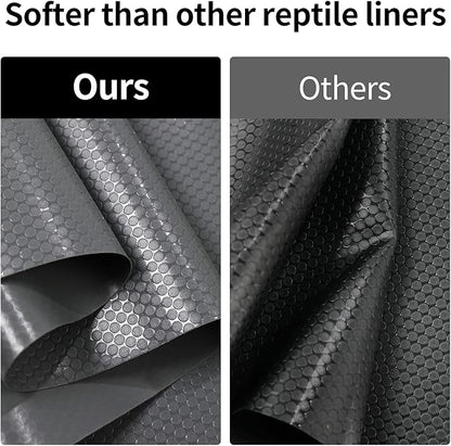 Reptile Carpet, Bearded Dragon Tank Accessories, Terrarium Liner Bedding, Non-Adhesive Terrarium Carpet for Bearded Dragon, Leopard Gecko, Snake, Lizard, Tortoise, Iguana Reptile Tank Grey(18"x72") SISIPAILIFE