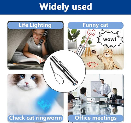 Laser Pointer Cat Toys, Cat Laser Pointer Toy with Three Light Modes, Five Adjustable Patterns,USB Portable Charging, Interactive cat Toy Multifunctional and Portable - PAWPICO