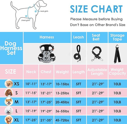 NESTROAD No Pull Dog Harness,Adjustable Oxford Dog Vest Harness with Leash,Reflective No-Choke Pet Harness with Easy Control Soft Handle for Small Dogs(Small,Vintage Blue) NESTROAD