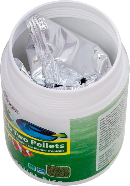 Ocean Nutrition Formula Two Pellets - Fish Food for Herbivorous & Omnivorous Marine Tropical Fish, High Protein(40%) - 7 oz (200 g) Medium Pellets OceanNutrition
