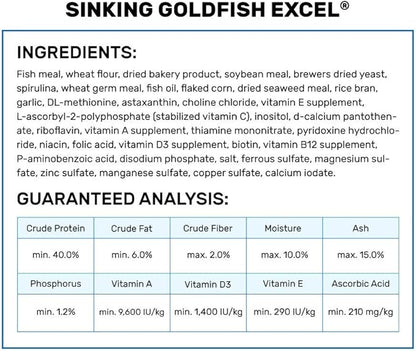 Hikari Sinking Goldfish Excel Fish Food, 3.8 oz. (110g) Hikari