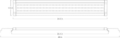 NICREW ClassicLED Gen 2 Aquarium Light, 32 Watts, Dimmable LED Fish Tank Light with 2-Channel Control, White and Blue LEDs, Size 36 to 48 Inch NICREW