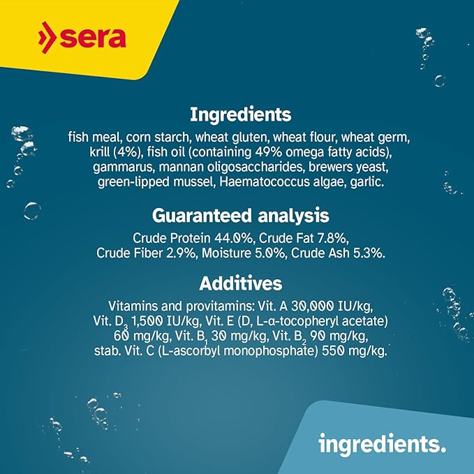 sera Granured Nature 33,8 fl oz | Premium Cichlid Food for Carnivores & Omnivores | High Protein, Omega Fatty Acids | with Krill for Vibrant Colors | Slow-Sinking, No Artificial Additives Sera