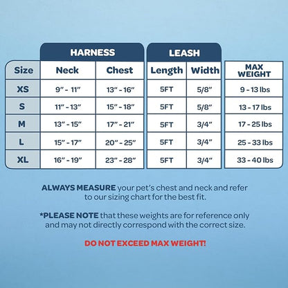 Best Pet Supplies Voyager Adjustable Dog Harness Leash Set with Reflective Stripes for Walking Heavy-Duty Full Body No Pull Vest with Leash D-Ring, Breathable All-Weather - Harness (Baby Blue), M BestPetSuppliesLLC