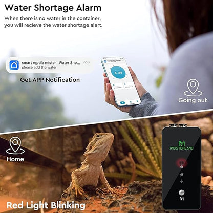 Moistenland WiFi Enabled Reptile Mister for Reptile Terrariums, Reptile Misting System for Snake Ball Python Tortoise Lizard Aquarium Moistenland