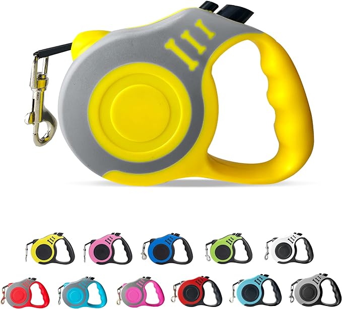 Retractable Dog Leash Automatic Telescopic Tractor Dog Tape, Pet Tape 10/16 FT Durable and Convenient, with Non-Slip Handle, Suitable for Small and Medium-Sized Dogs LIEVUIKEN