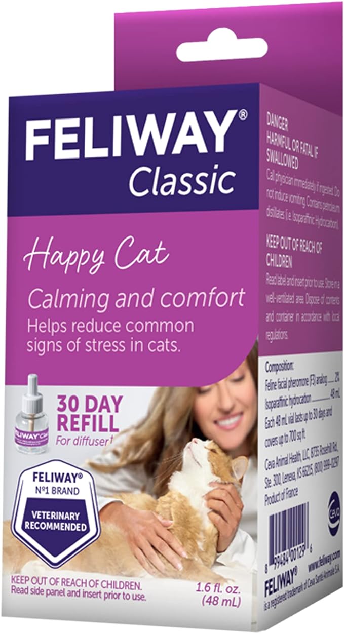 FELIWAY Classic Cat Calming Pheromone, 30 Day Refill - 1 Pack Feliway%C2%AE
