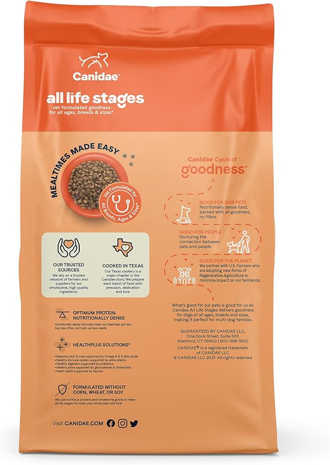 Canidae All Life Stages Dry Dog Food, Lamb Meal & Rice Formula, 15 lbs. - PAWPICO