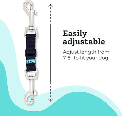 Gentle Creatures Collar Companion - Adjustable Collar Backup Clip for Dog Harness, Prong, Pinch Collar, Gentle Lead - Double Ended Clasp - Safety Clip GentleCreatures