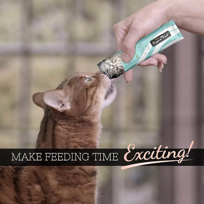 Fussie Cat Tuna with Prawns Puree, lickable cat Treats, 0.5oz Pouch Pack of 4 - PAWPICO
