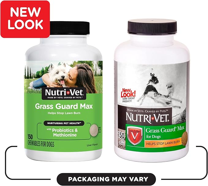 Nutri-Vet Grass Guard Chewables for Dogs - Made with Probiotics and Digestive Enzymes - Prevent Lawn Burn from Urine - 150 Count Nutri-Vet