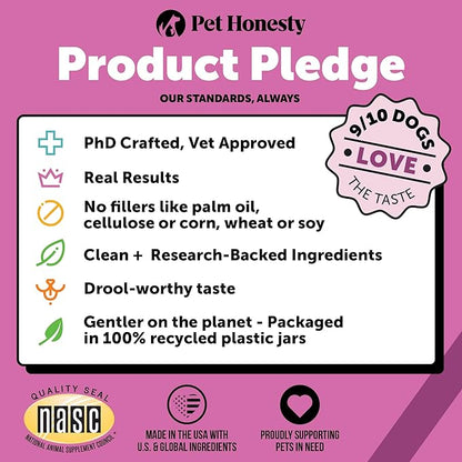 Pet Honesty Multivitamin Puppy Treats - Essential Dog Supplements & Vitamins for Learning and Cognitive Development- Probiotics, Omega Fish Oil for Health & Heart, Immune Health - Dog Health Supplies PetHonesty