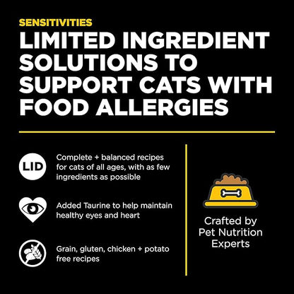 Go! Solutions Sensitivities Limited Ingredient, Grain-Free Dry Cat Food, Duck Recipe for Sensitive Stomach, 16 lb Bag - PAWPICO
