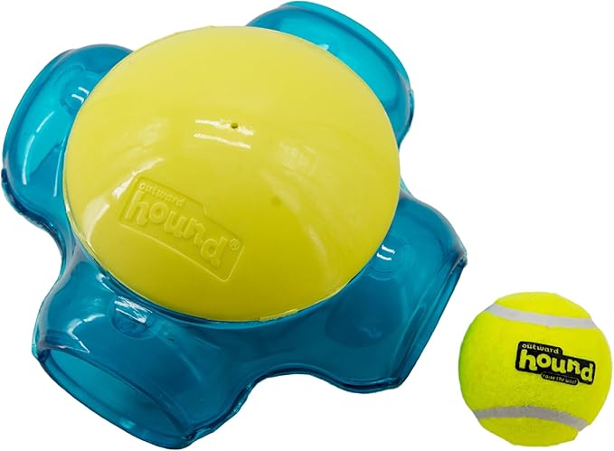 Outward Hound Tennis Maze Craze Interactive Squeaky Dog Toy, Green - PAWPICO